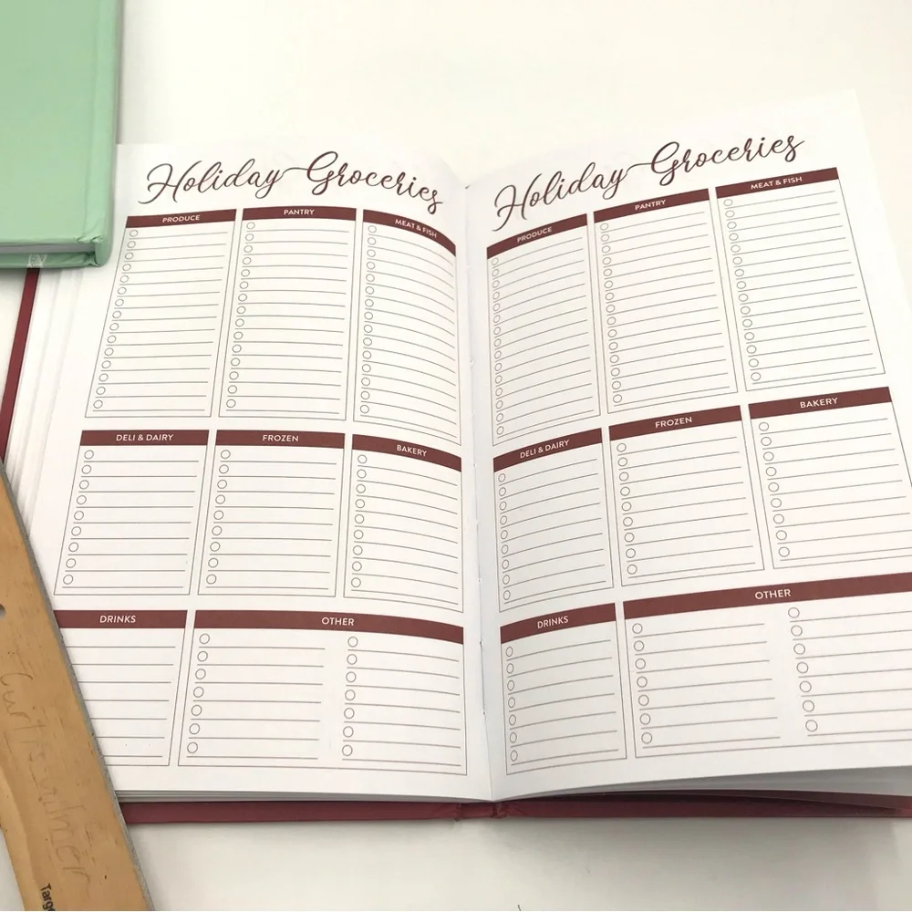 Lot‎ of 2 Books Holiday Budge Planner & Holiday Menu Planner Journal- NEW.